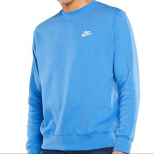 Nike men’s blue clubs fleece crew neck